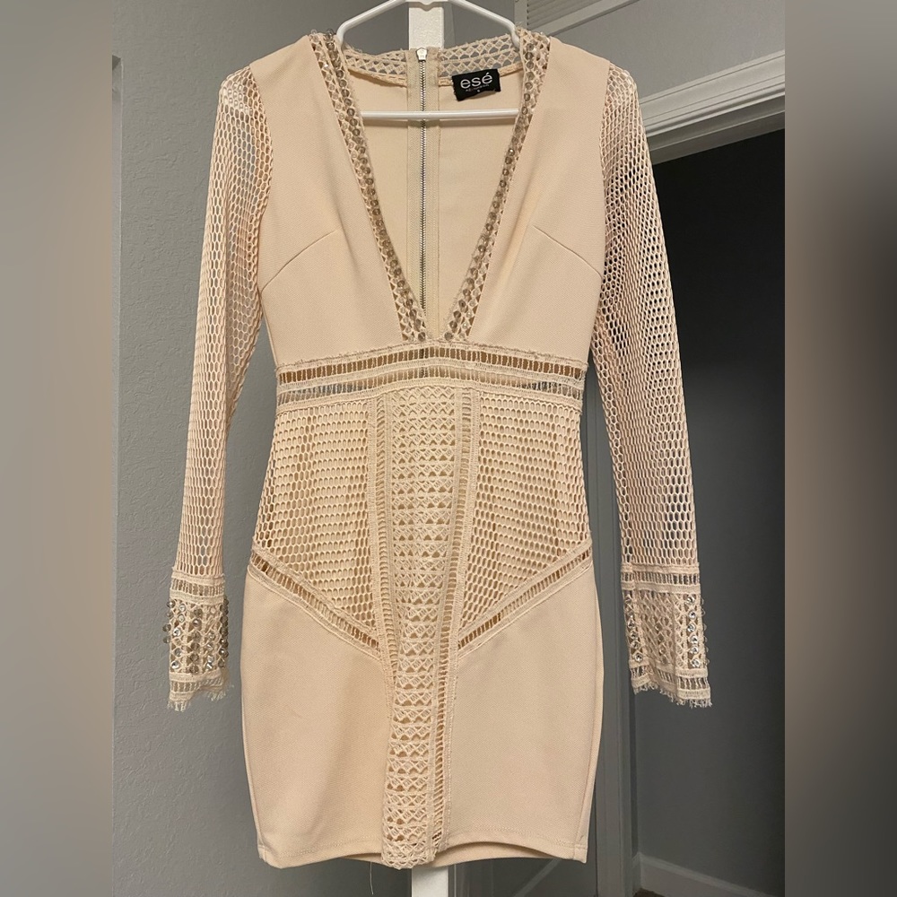 Nude dress, with stones( some are missing) XS